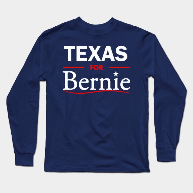 Texas for Bernie Long Sleeve T-Shirt by ESDesign